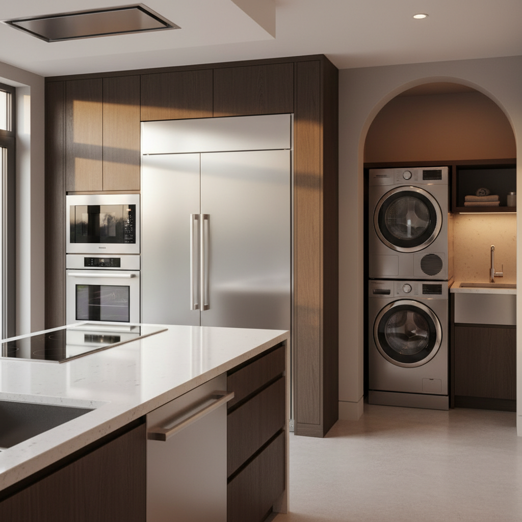 Premium home appliances in a luxury residential environment